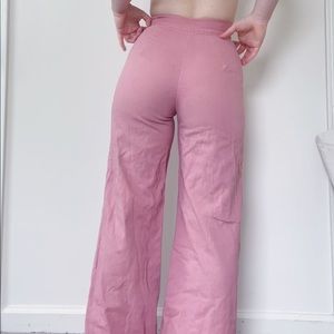 Vintage High Waisted Wide Leg Pink Pants